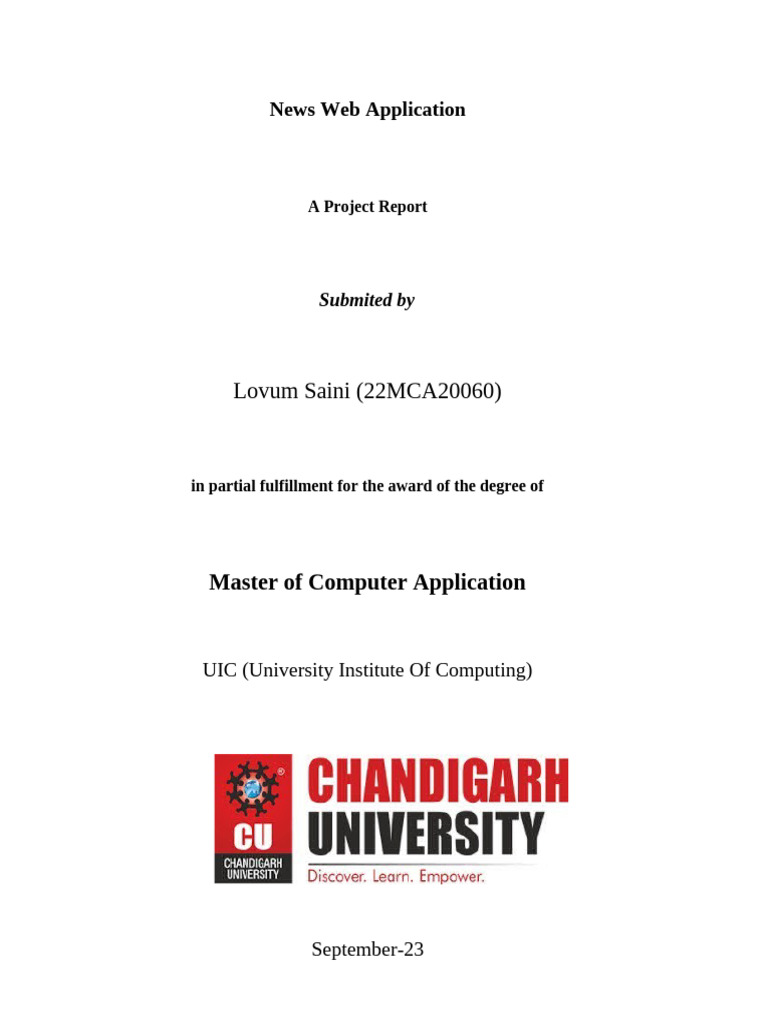 News Web Application Project Report | PDF