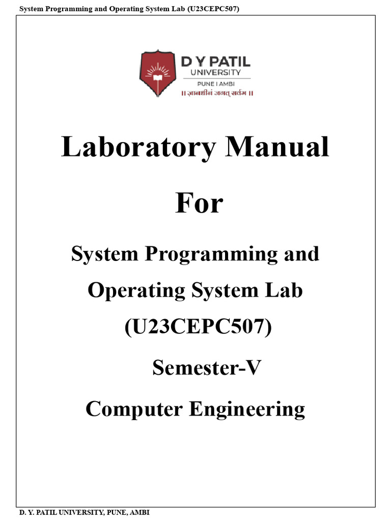 SPOS Lab Manual | PDF | Assembly Language | Computer Program