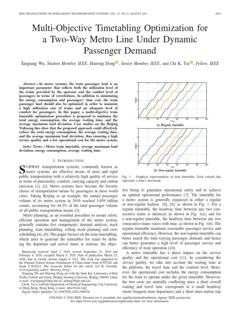 Metro Timetable Optimization for Demand | PDF | Mathematical Optimization