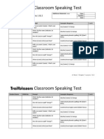 Classroom Speaking Test: A1 Book 1 Chapter 1 Lessons 1 & 2