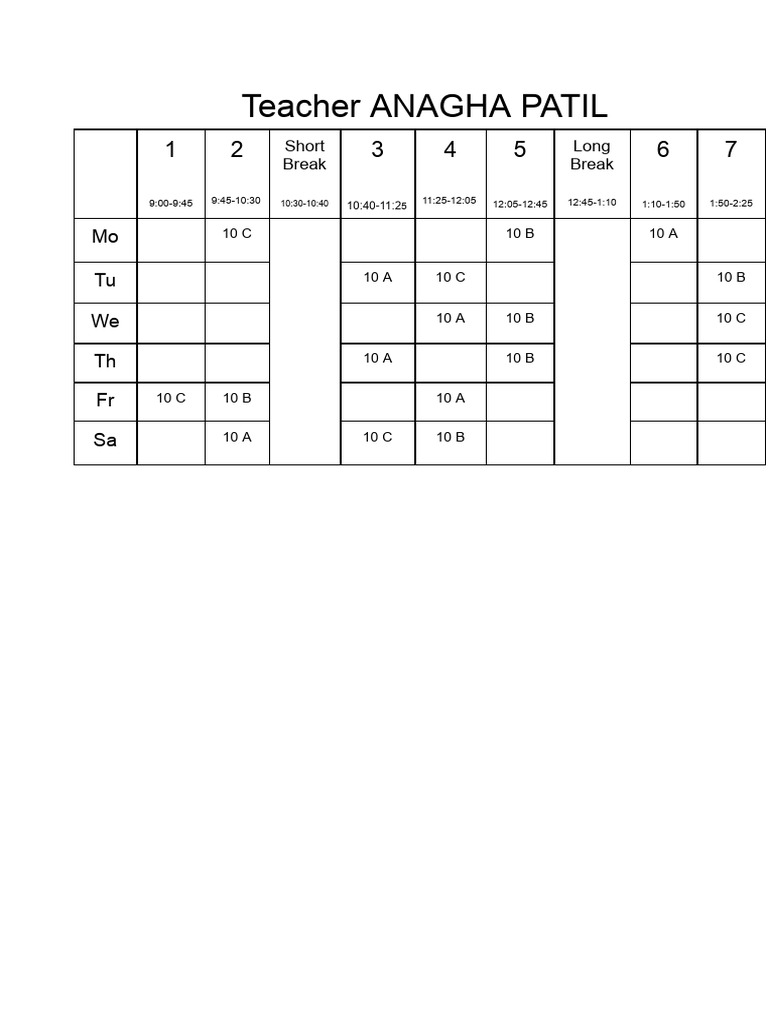 Time Table AP | PDF