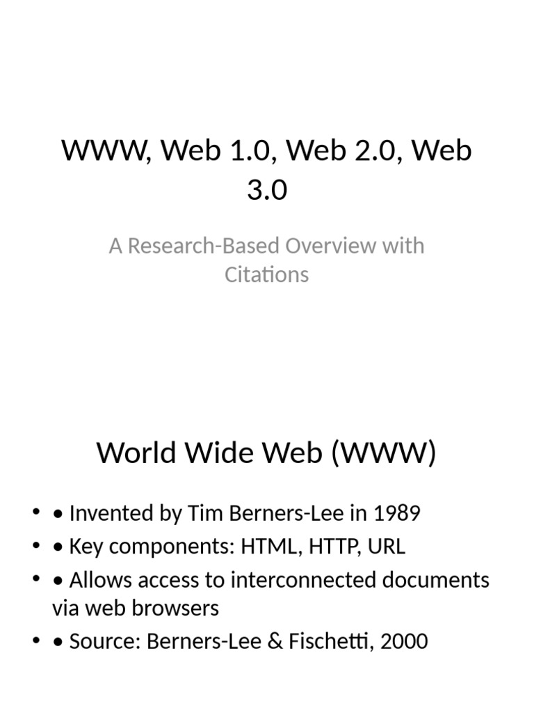 Evolution of the World Wide Web | PDF