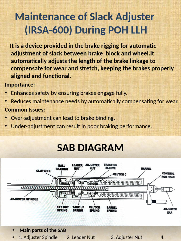 Slack Adjuster Maintenance Guide | PDF | Gun Barrel