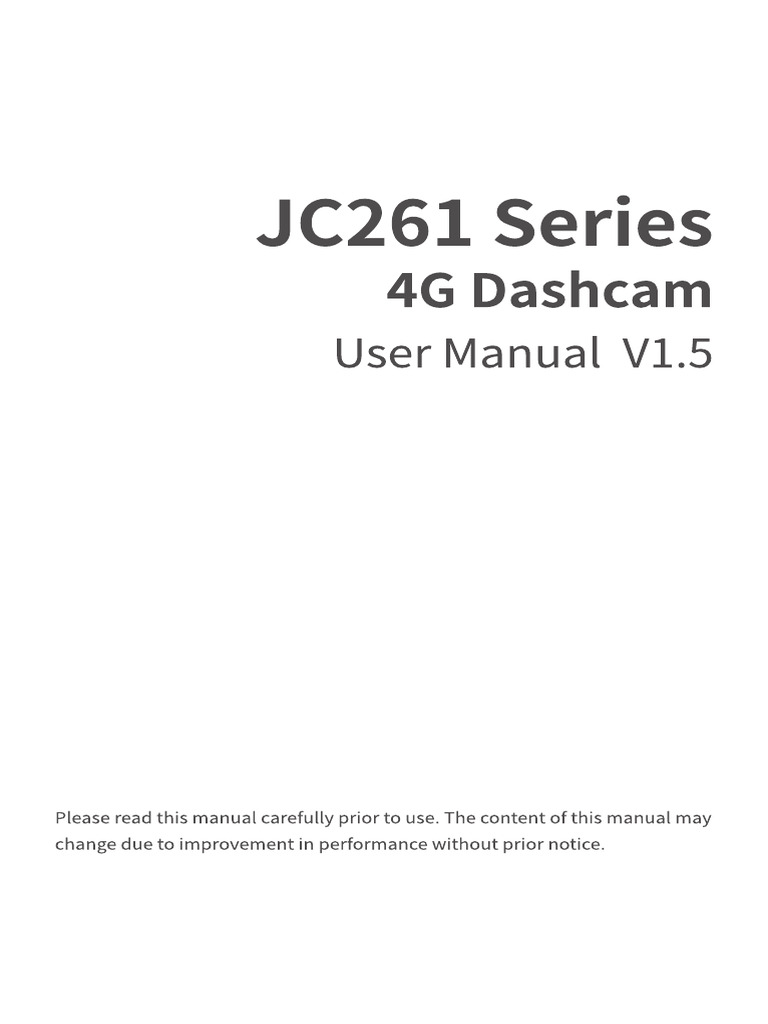 JC261 User Manual V1.5 en | PDF