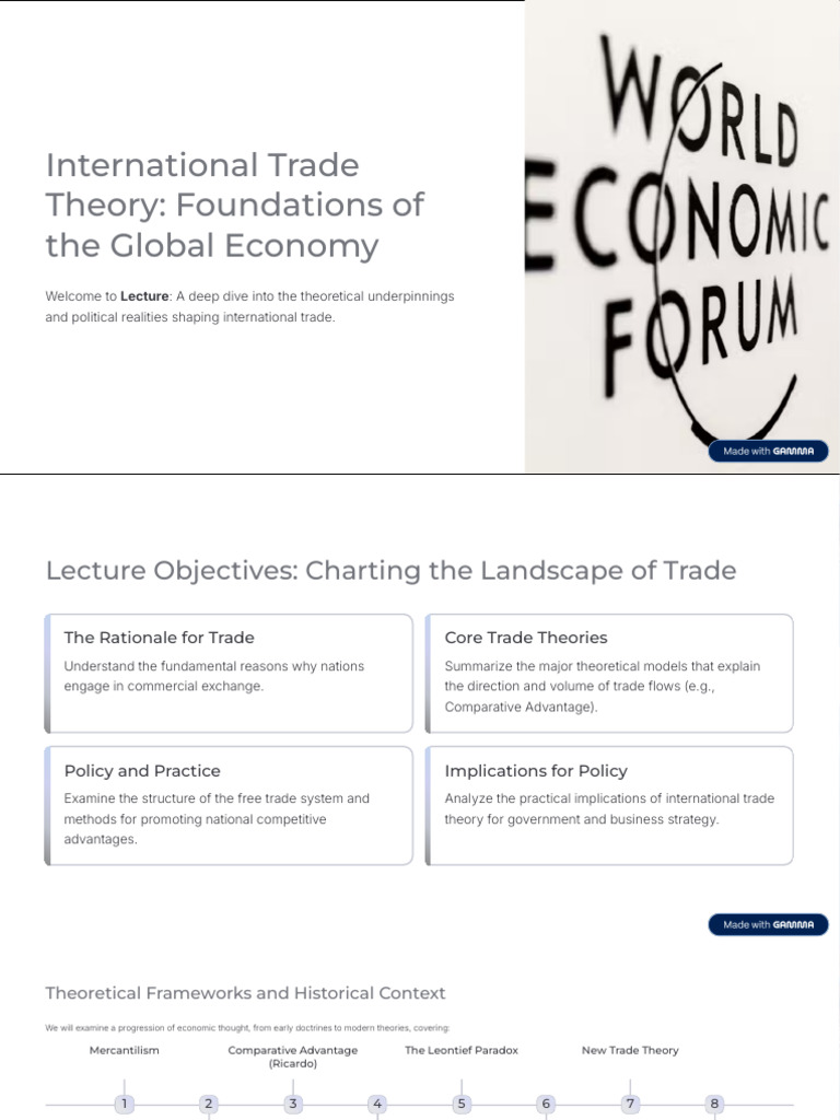 International Trade Theory Foundations of The Global Economy | PDF ...
