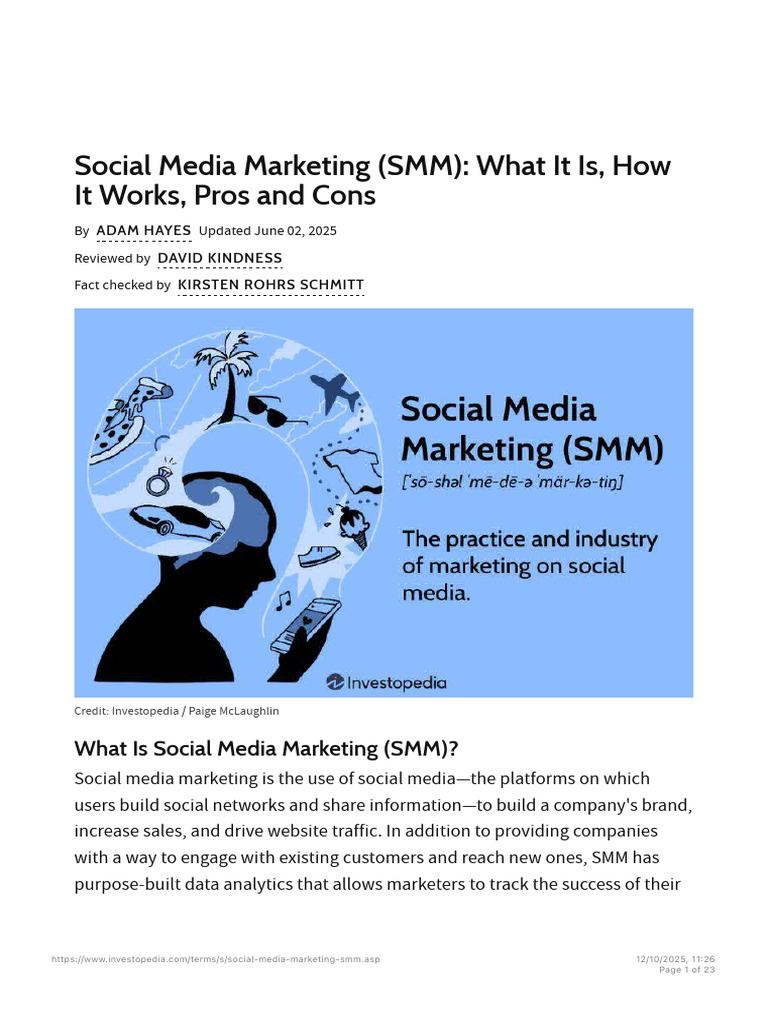 Understanding Social Media Marketing SMM | PDF | Social Media Marketing ...