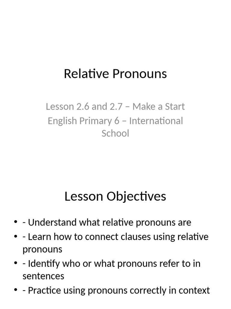Understanding Relative Pronouns in English | PDF