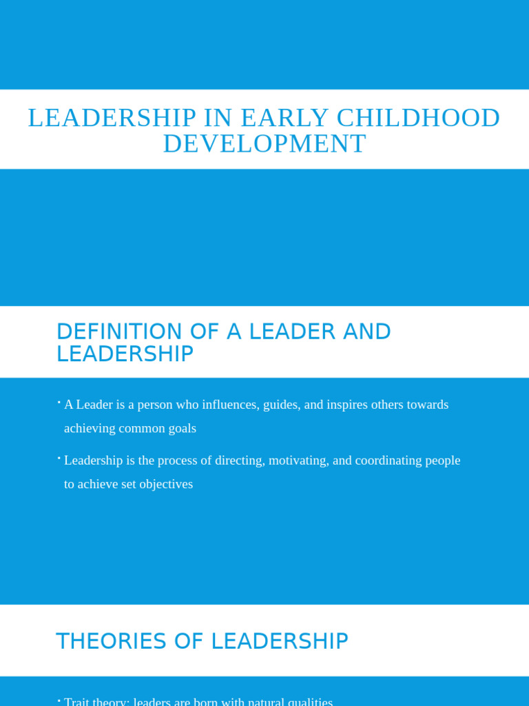Leadership in Early Childhood Education | PDF