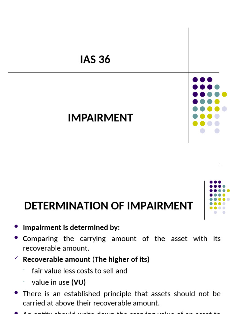 IAS 36 Impairment of Assets Overview | PDF | International Financial ...