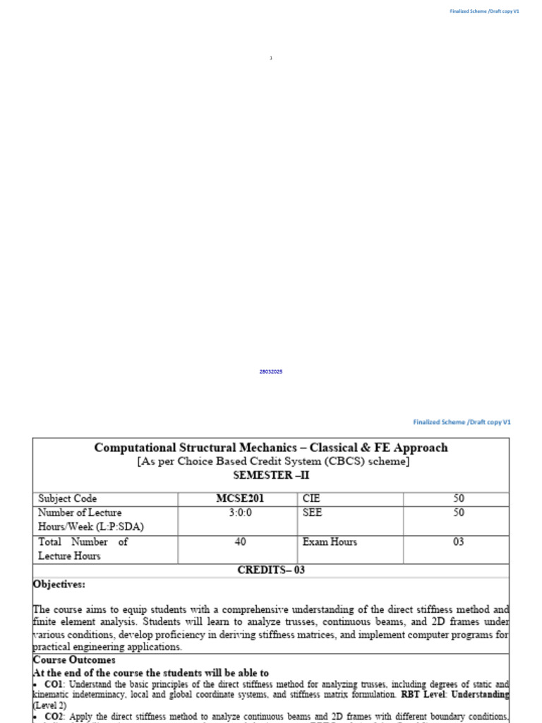 Computational Structural Mechanics Course | PDF | Stress (Mechanics ...