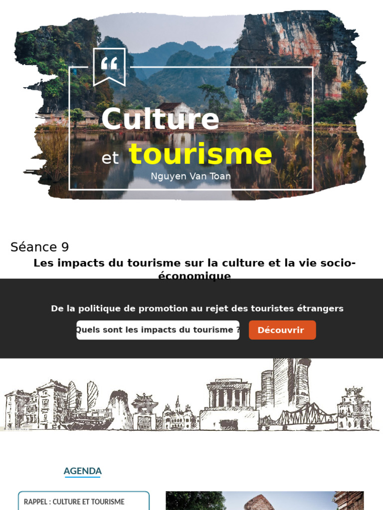 Impacts du tourisme sur la culture et l'économie | PDF | Tourisme ...