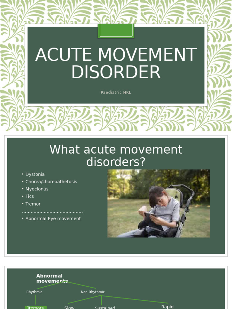 Acute Movement Disorder | PDF | Dystonia | Diseases And Disorders