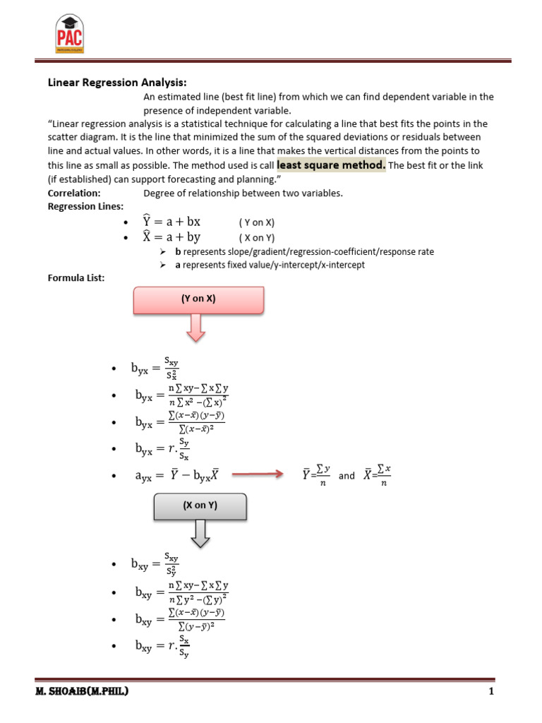 Linear Regression and Correlation Analysis | PDF | Errors And Residuals ...