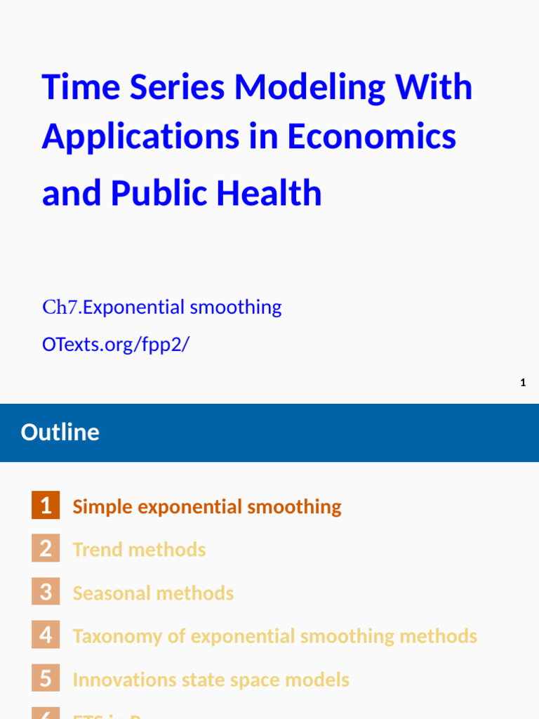 Exponential Smoothing in Time Series | PDF | Akaike Information ...