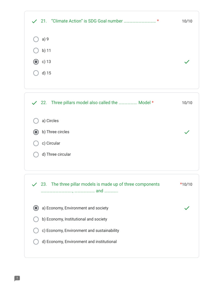 Sustainable Development Quiz Questions | PDF | Deforestation ...