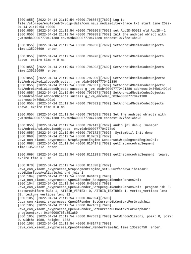 Android Media Codec Initialization Logs | PDF | Computing Platforms ...