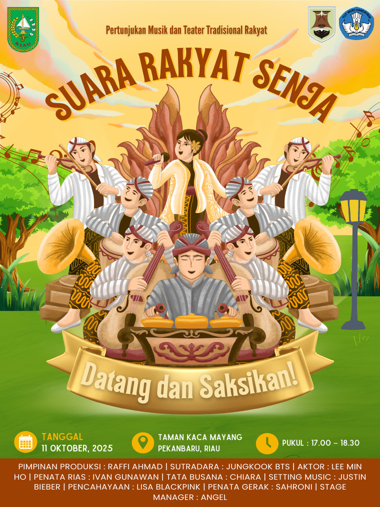 Jingga Dan Hijau Konser Suara Rakyat Senja Ilustrasi Poster - 20251009 ...