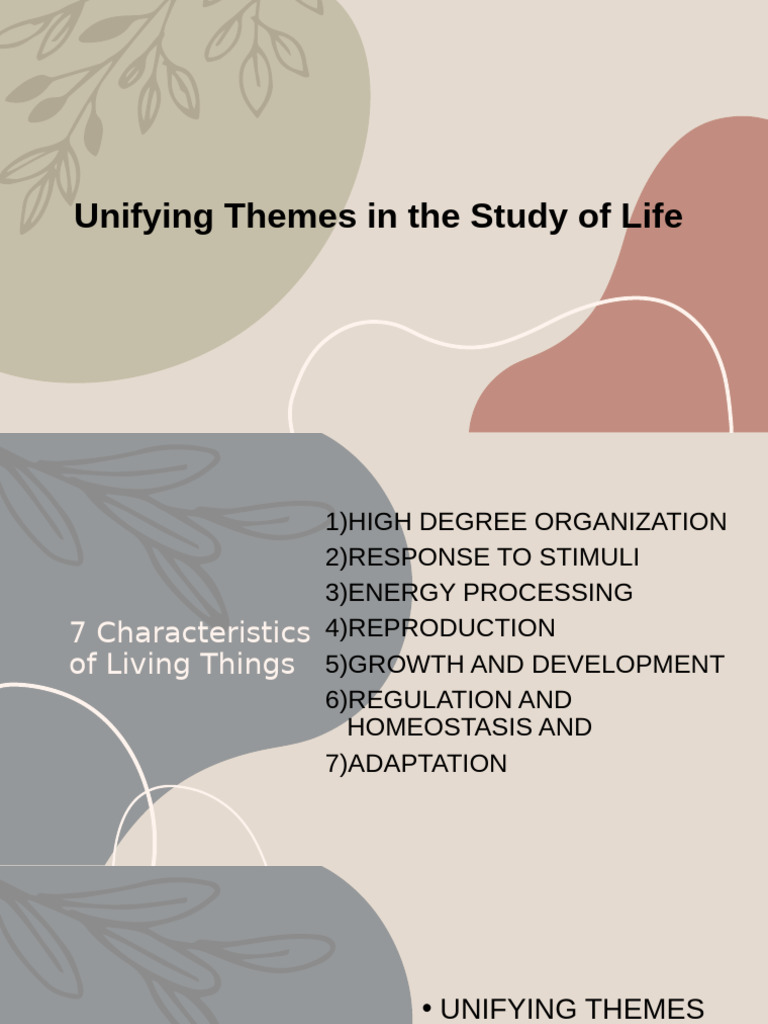 Unifying Themes in Life Studies | PDF | Life | Organisms