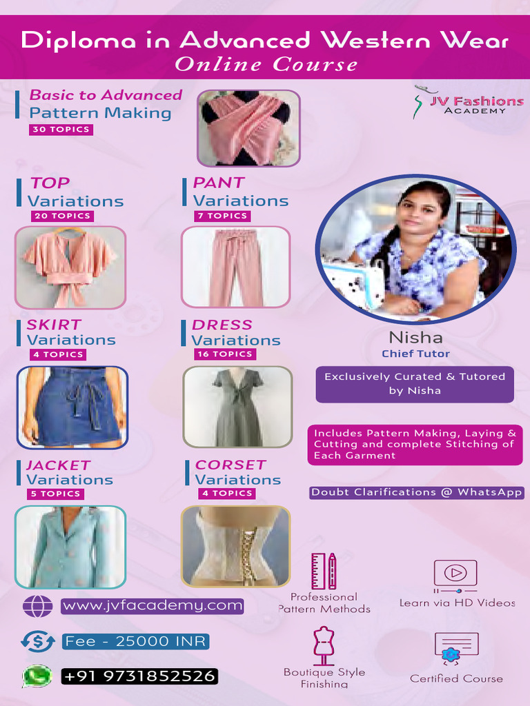 Advanced Western Wear Diploma Course | PDF | Dress | Clothing