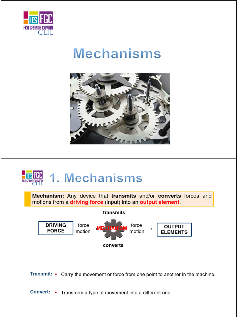 Mechanism | PDF | Lever | Gear