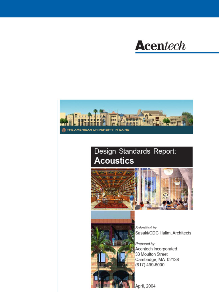Acoustics Design Standards Report | PDF | Building Technology ...
