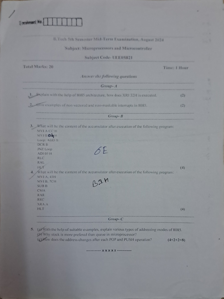 5th Sem Mid Term PYQ 2024-2025 wvpmx3 | PDF | Rectifier | Electric Power