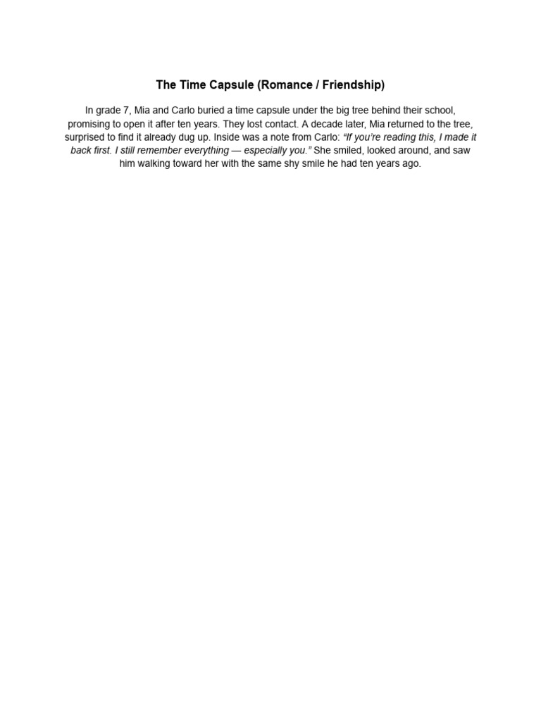Time Capsule | PDF