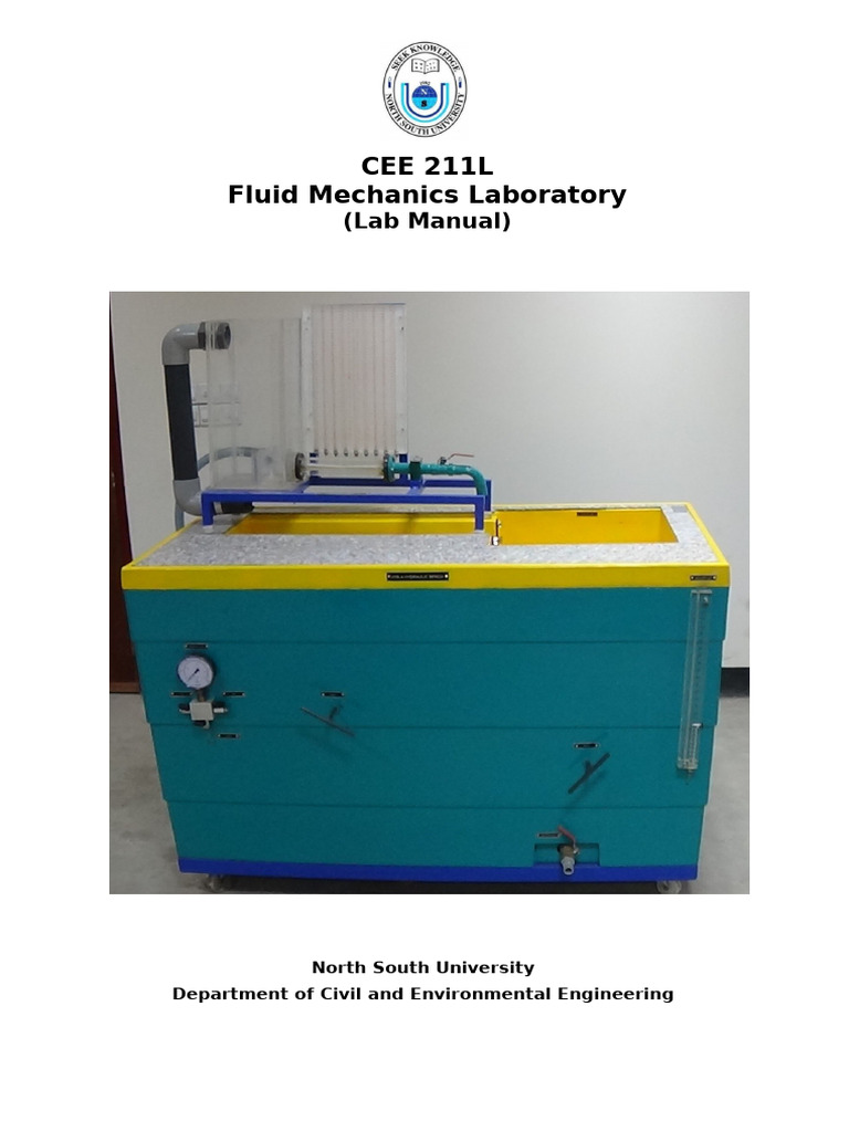Fluid Mechanics Lab Manual for CEE 211L | PDF | Flow Measurement ...