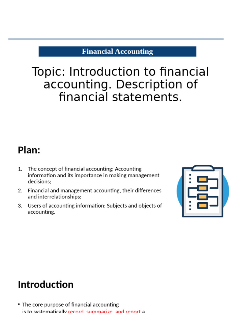 Introduction to Financial Accounting Basics | PDF | Equity (Finance ...