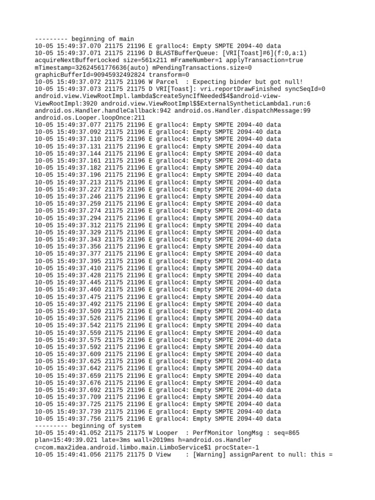Gralloc4 Errors and VNC Connection Logs | PDF | Computer Architecture ...