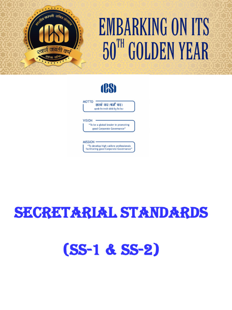 Understanding Secretarial Standards | PDF | Governance | Government