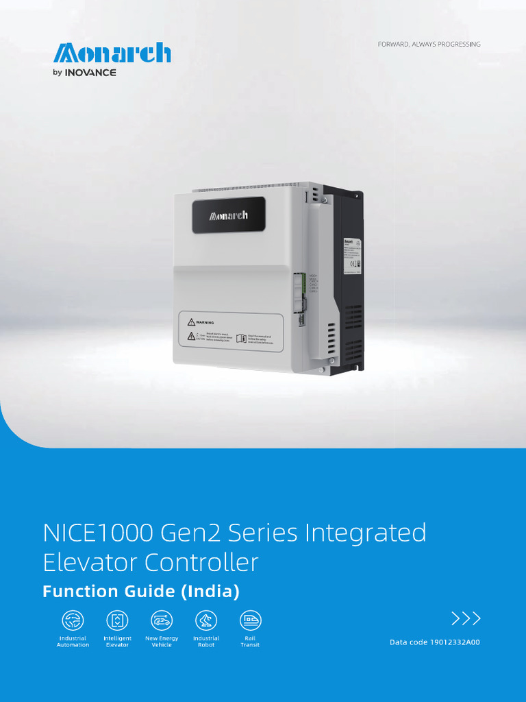 NICE1000 Gen2 Elevator Controller Guide | PDF | Elevator | Electrical ...