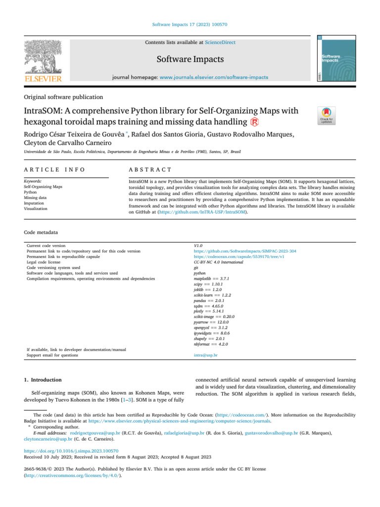 IntraSOM: Python Library for SOM | PDF | Applied Mathematics | Machine ...