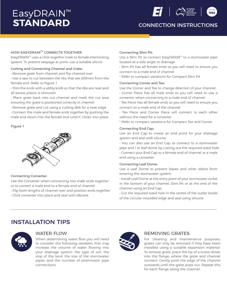EasyDRAIN Installation Guide | PDF | Concrete | Drainage