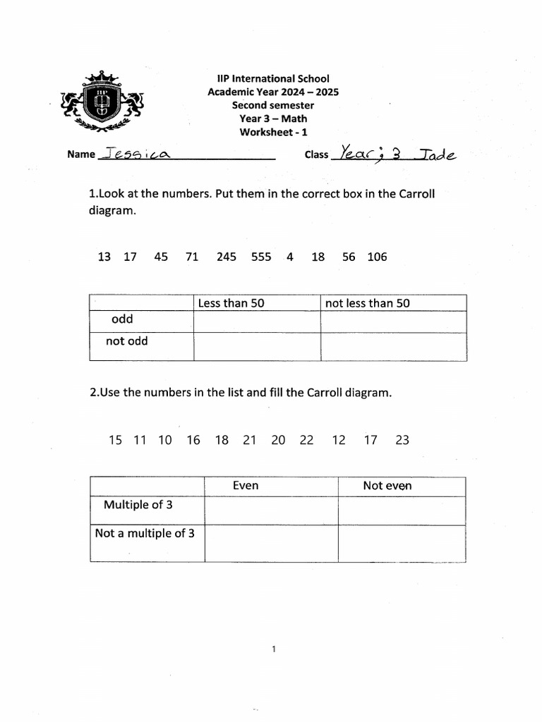 Math WS-1 | PDF