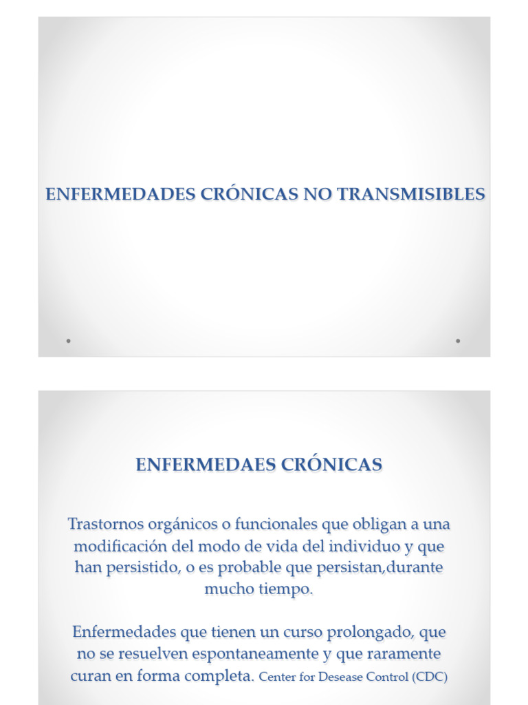 Enfermedades Cronicas No Trasmisibles (ECNT) | PDF | Obesidad ...