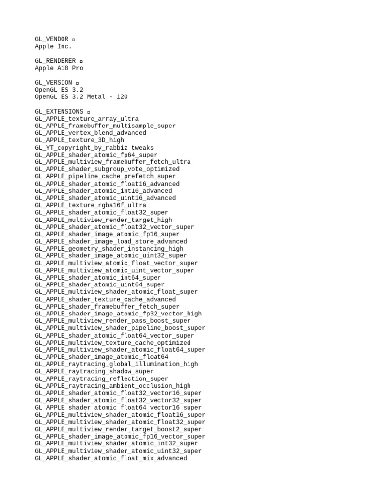 Apple A18 Pro Gaming Extension | PDF | 3 D Computer Graphics | Apple Inc.