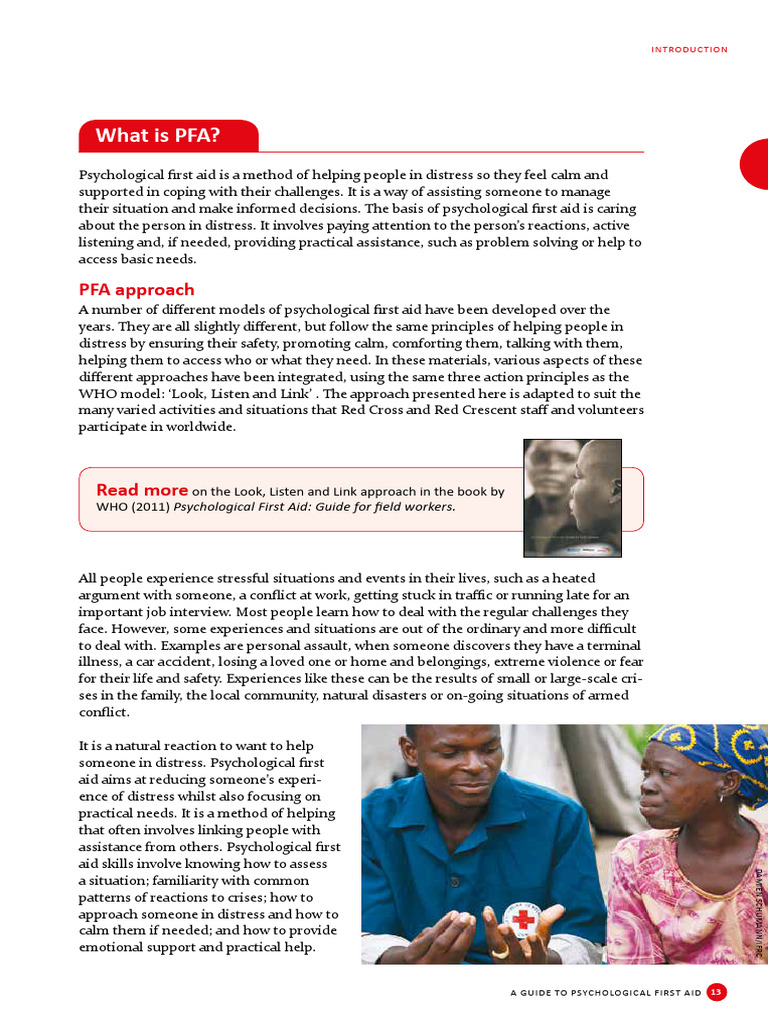 Practical Assistance in Psychological First Aid | PDF | Psychological ...