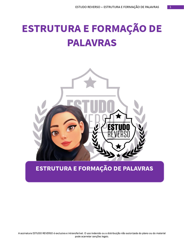 Estrutura e Formação de Palavras | PDF | Palavra | Linguística