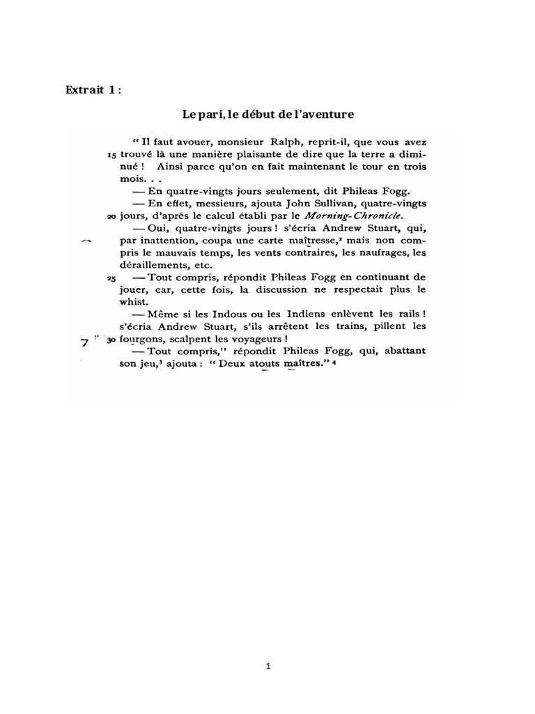 Extrait 1 Tour Du Monde | PDF