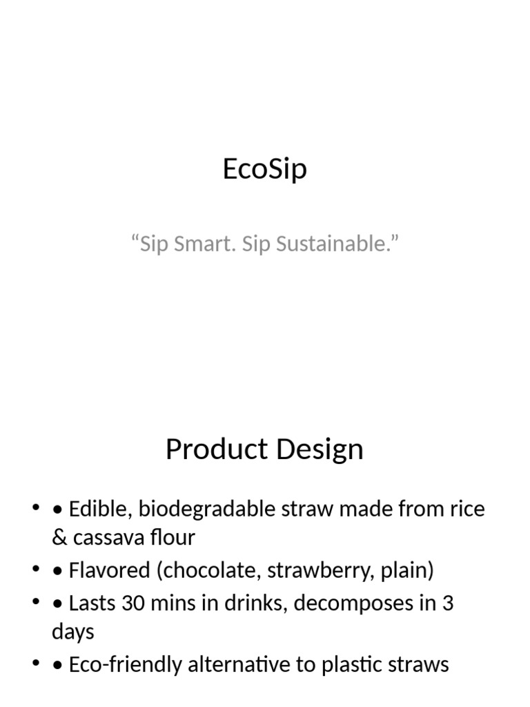 EcoSip Marketing Mix | PDF
