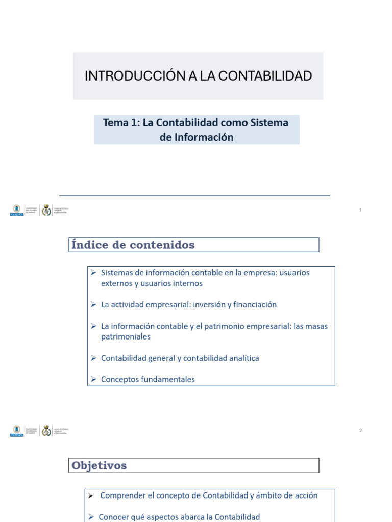 Tema 1 | PDF | Contabilidad | Estado financiero