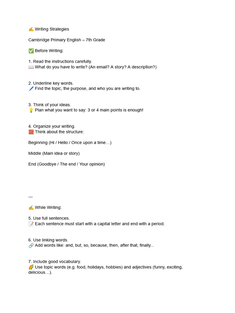 Writing Strategies | PDF