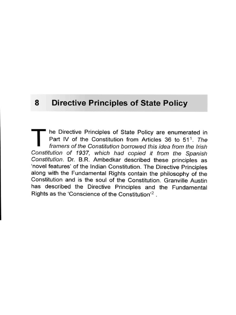 Directive Principles of State Policy | PDF
