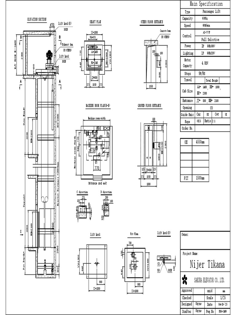 Passenger Lift Specifications and Plans | PDF | Elevator | Vehicles