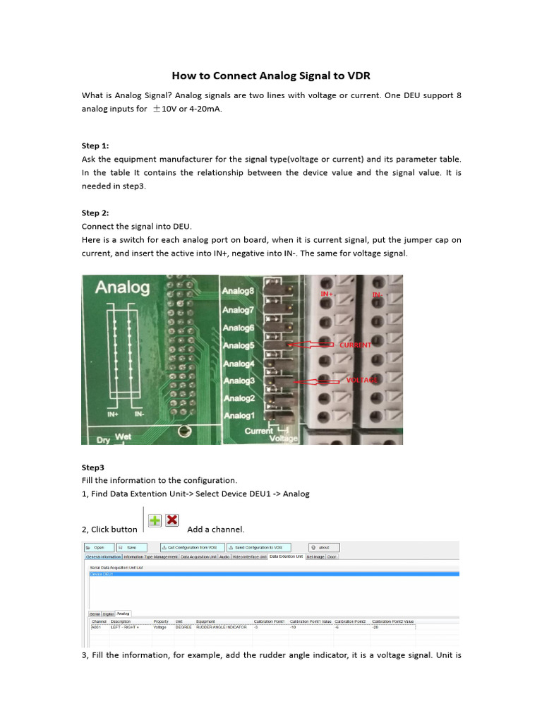 How To Connect Analog Signal To VDR | PDF