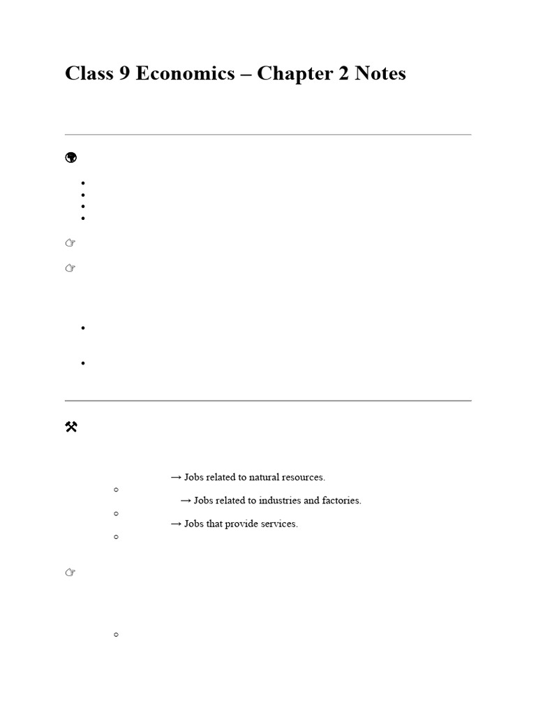 Class 9 Economics: People as Resource | PDF | Unemployment | Salary