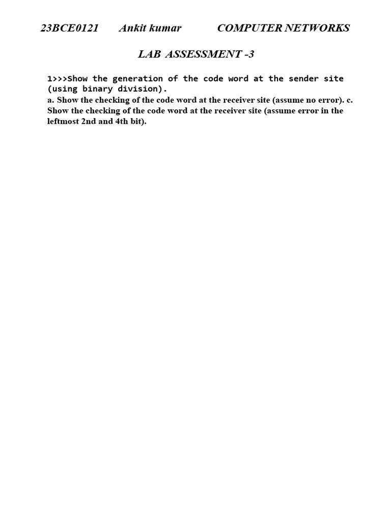 CRC Code Generation and Checking Guide | PDF