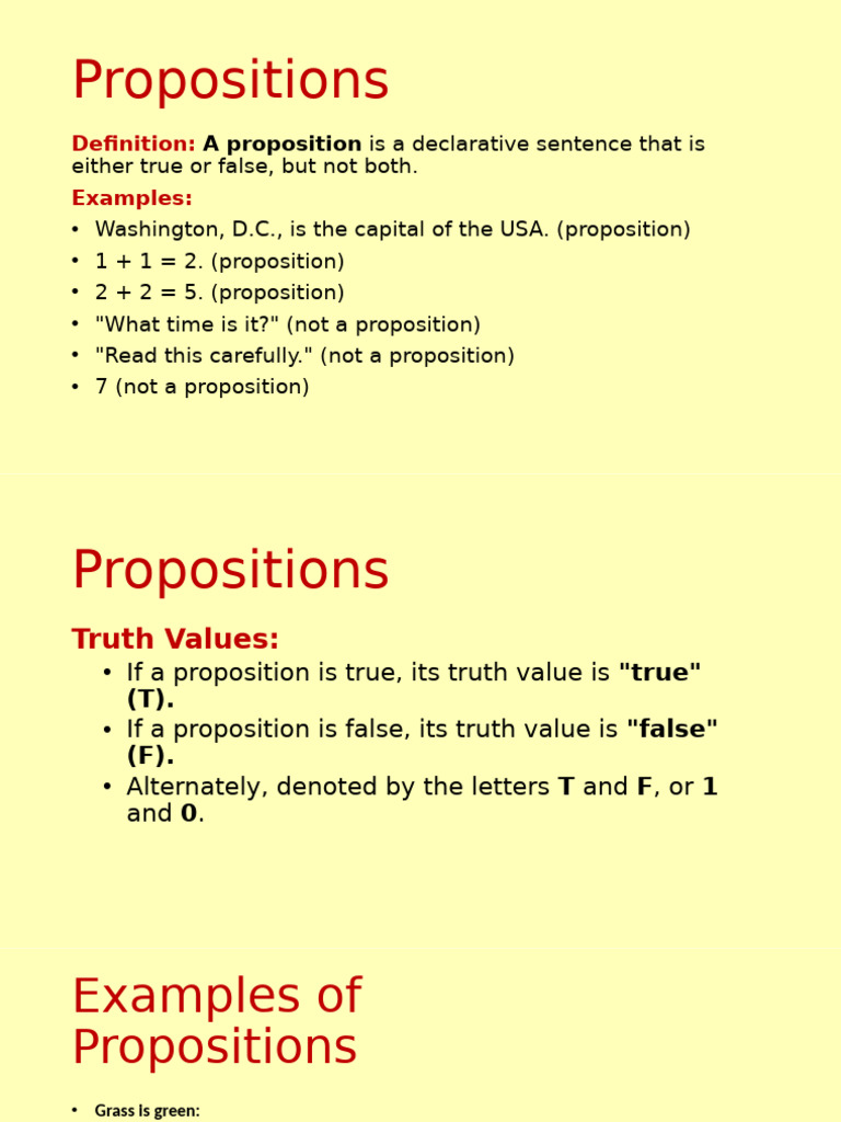Understanding Propositions and Logic | PDF | Proposition | Mathematics