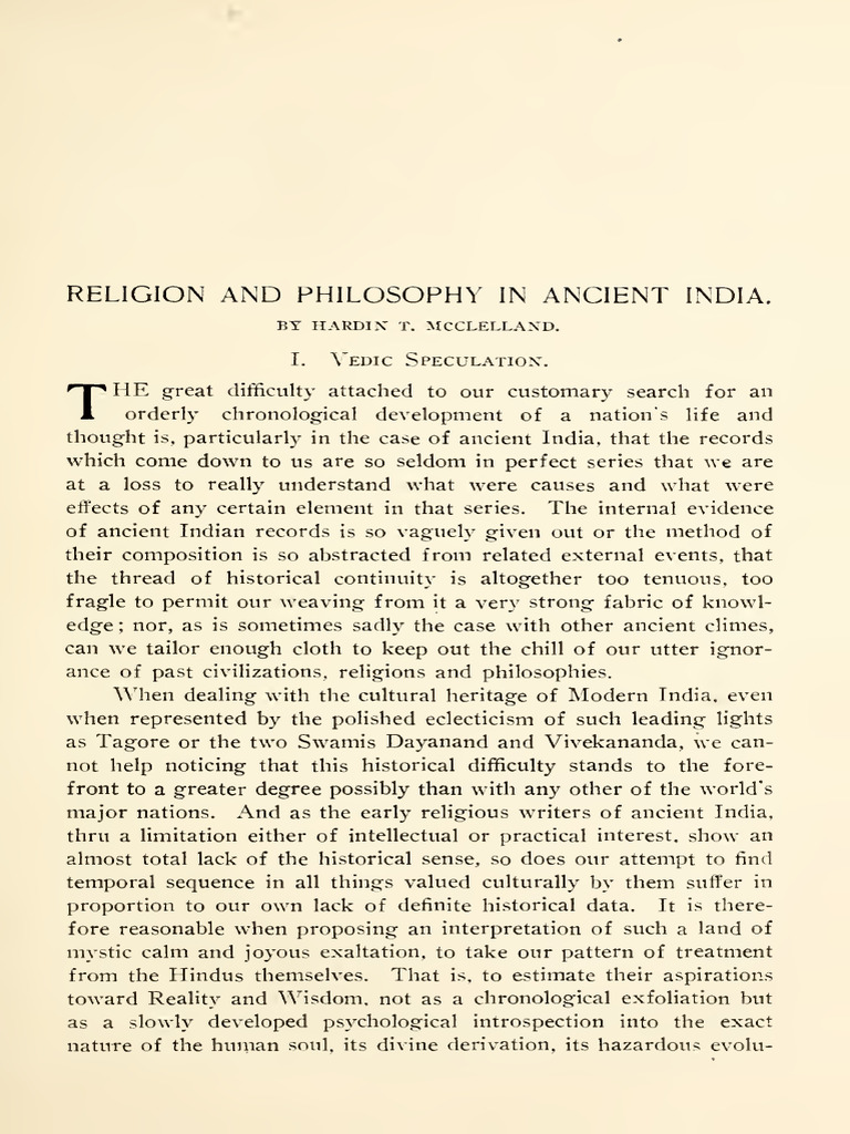 Ancient Indian Religion and Philosophy | PDF | Vedas | Upanishads
